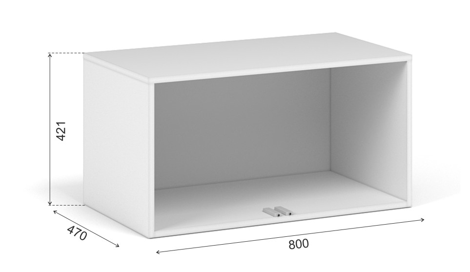 Антресоль "Чикаго вайт" 2-х дверная