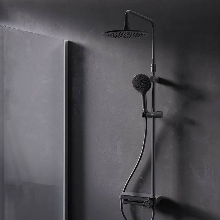Душевая система AM.PM Like F0780722 Черная матовая