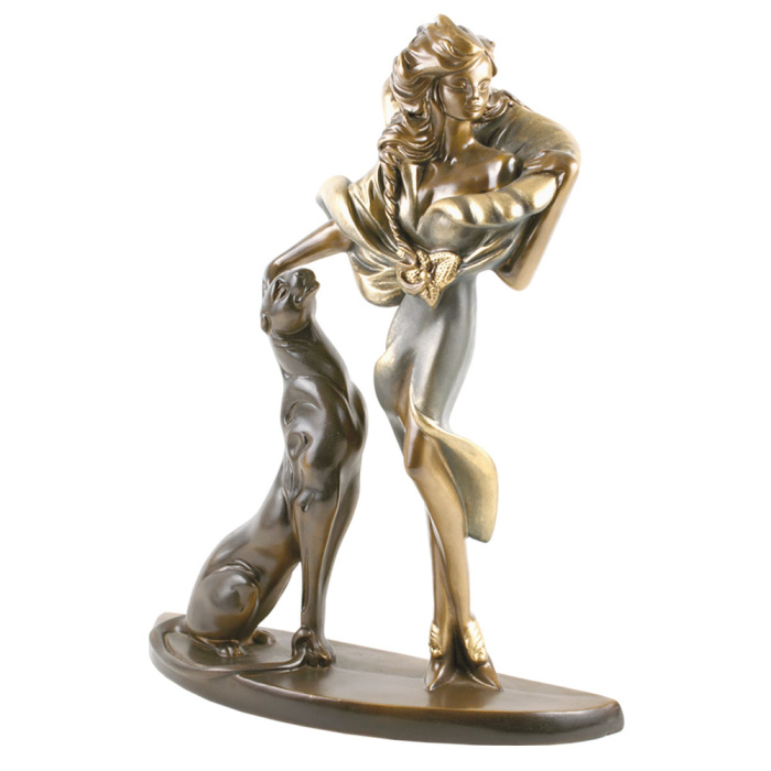 Скульптура "Девушка с пантерой" Скульптура "Девушка с пантерой"