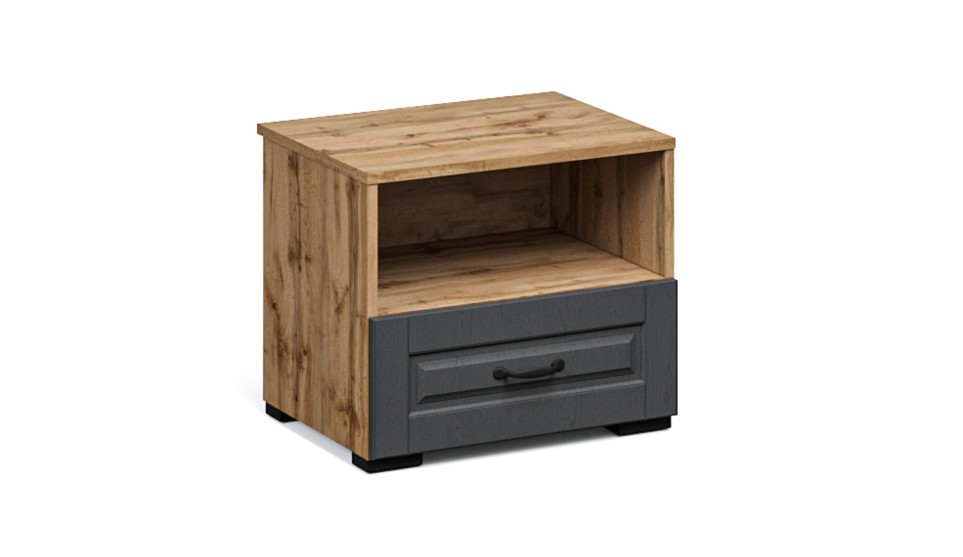 Тумба прикроватная "Лацио" 1 ящик Графит СНЯТО С ПРОИЗВОДСТВА
