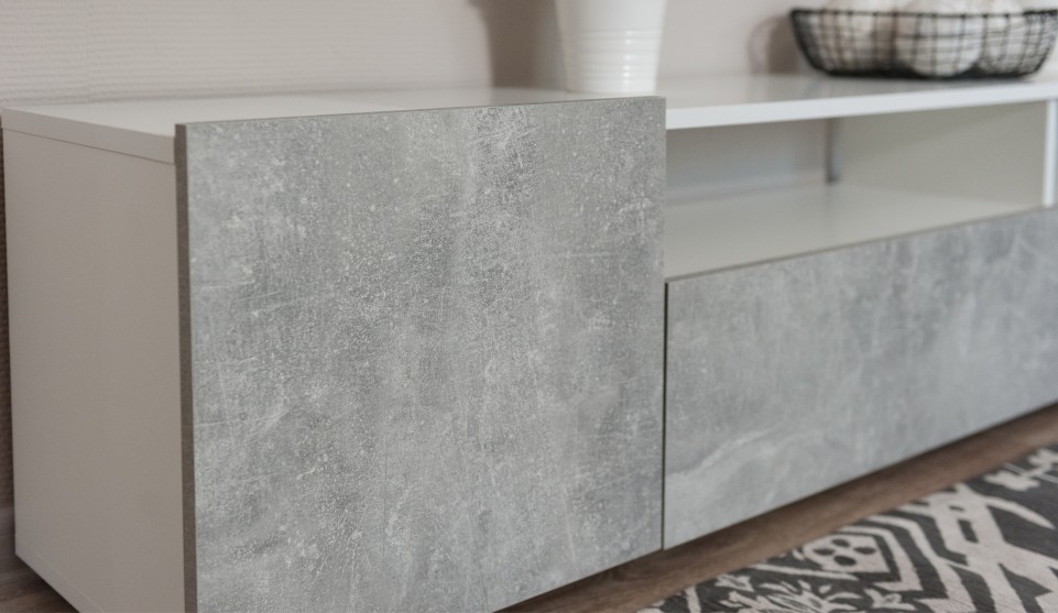 Стенка "Нео" Белый / Ателье светлый