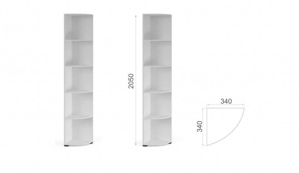 Стеллаж угловой "Йорк" 