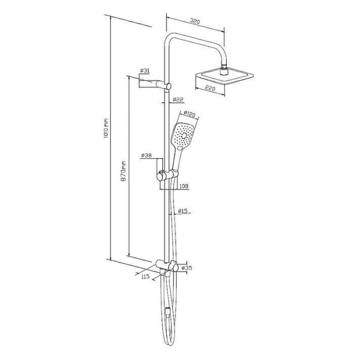 Душевая система Damixa "Origin Evo"