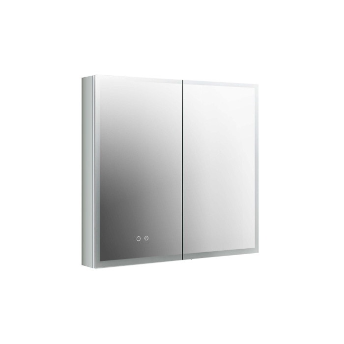 Алюминиевый зеркальный шкаф с подсветкой 800Х700Х133