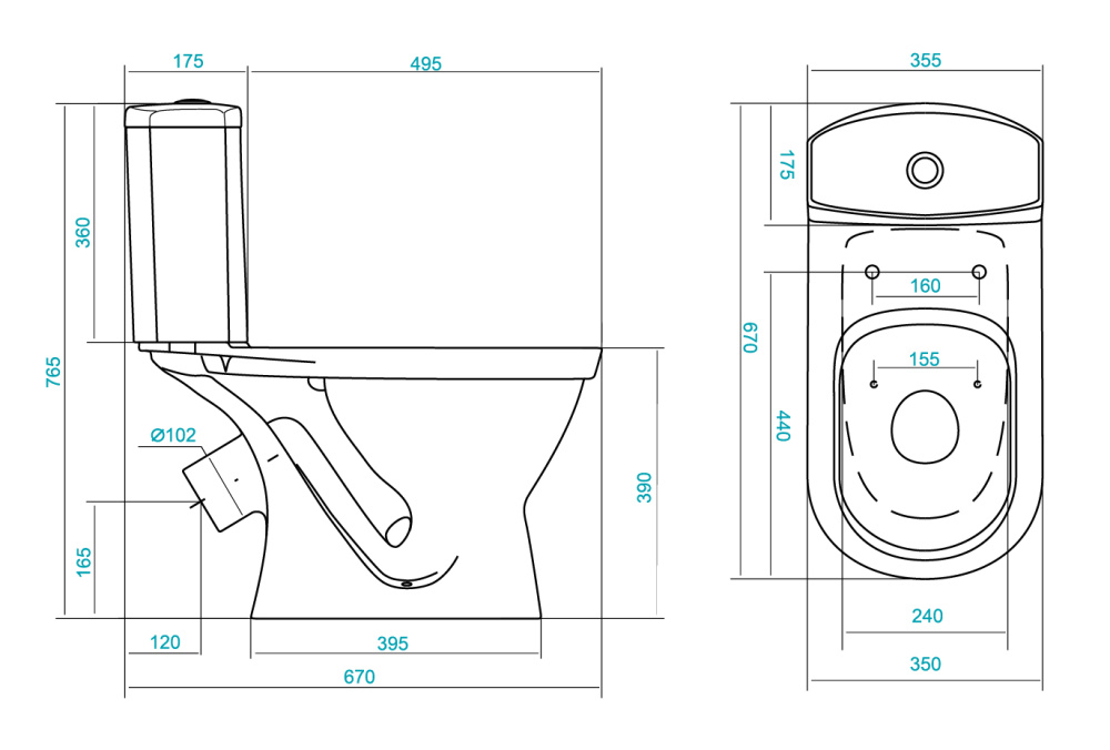 Унитаз-компакт SANTEK "АЛЬКОР" антивсплеск