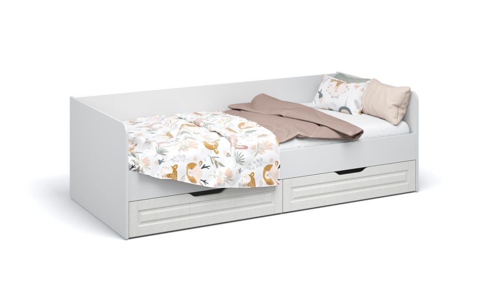 Топчан Лацио 90*200 Белое дерево