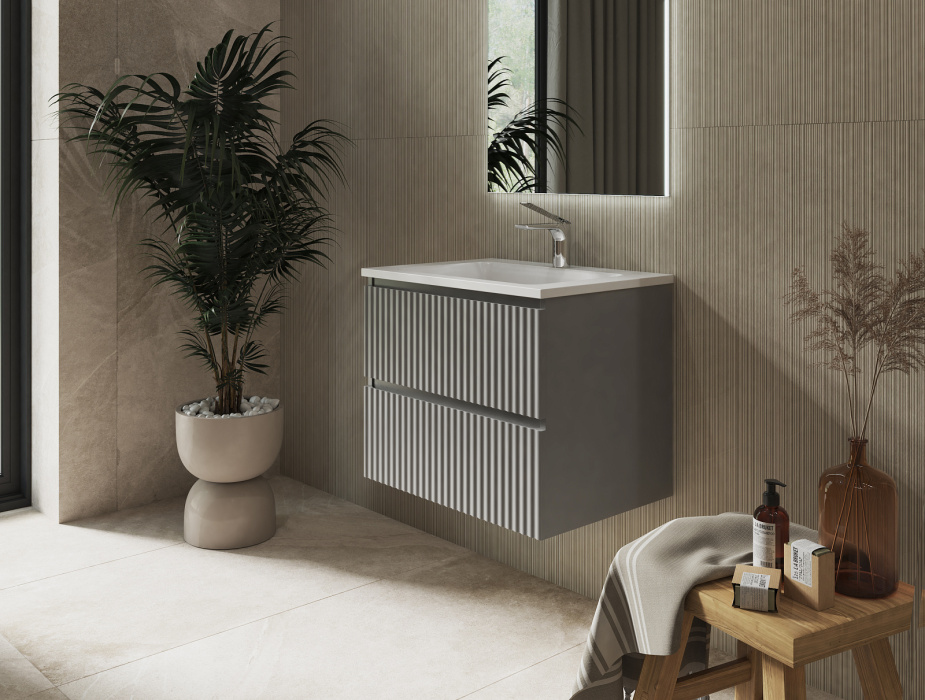 Тумба подвесная с раковиной Coste 60 Светло-серый Тумба подвесная с раковиной Coste 60 Светло-серый