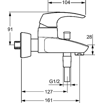 Смеситель для ванны HANSA "Disc" 01782174 РАСПРОДАЖА