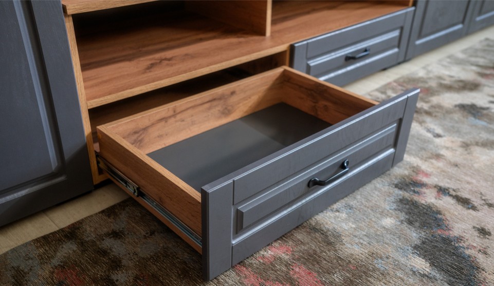 Гостиная "Лацио" Графит / Дуб вотан