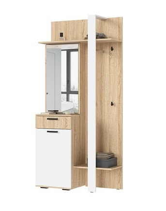 Прихожая ПР-01 "Санса" Белый/Дуб сонома