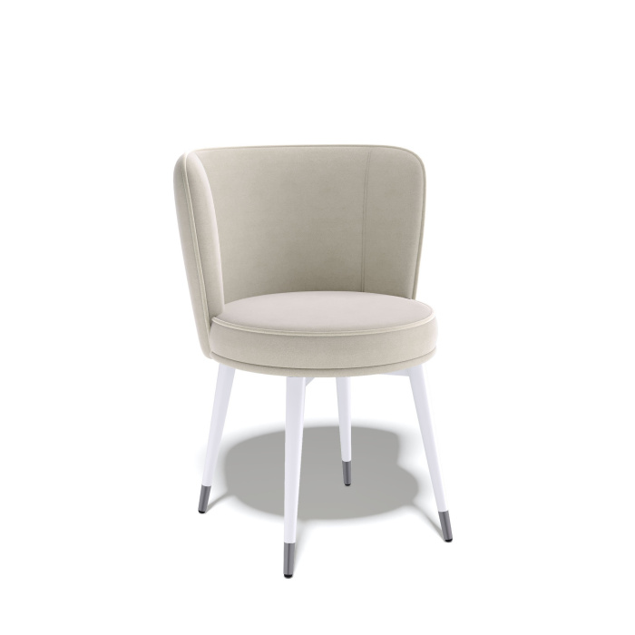 Стул Kenner 177KK белый/бежевый велюр Стул Kenner 177KK белый/бежевый велюр