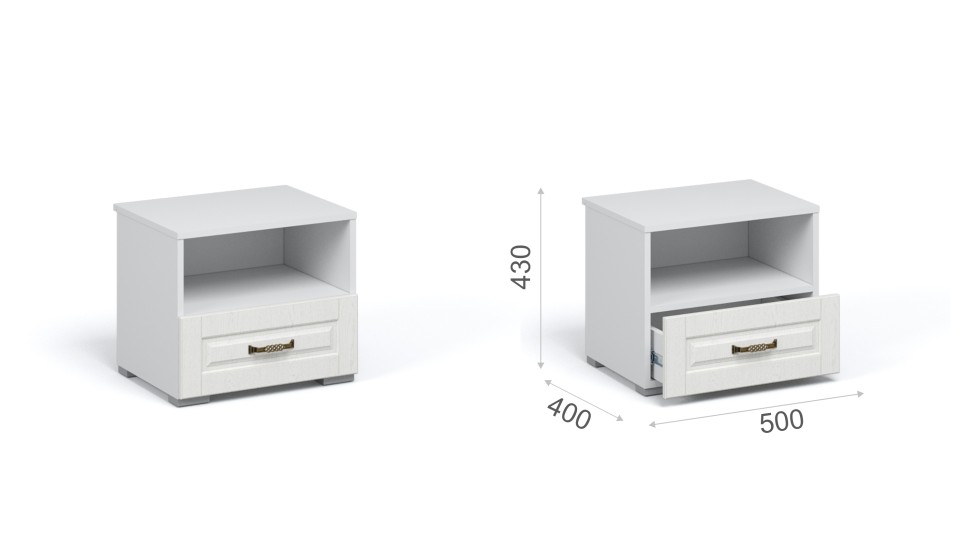 Тумба прикроватная "Лацио" (бронза) 1 ящик