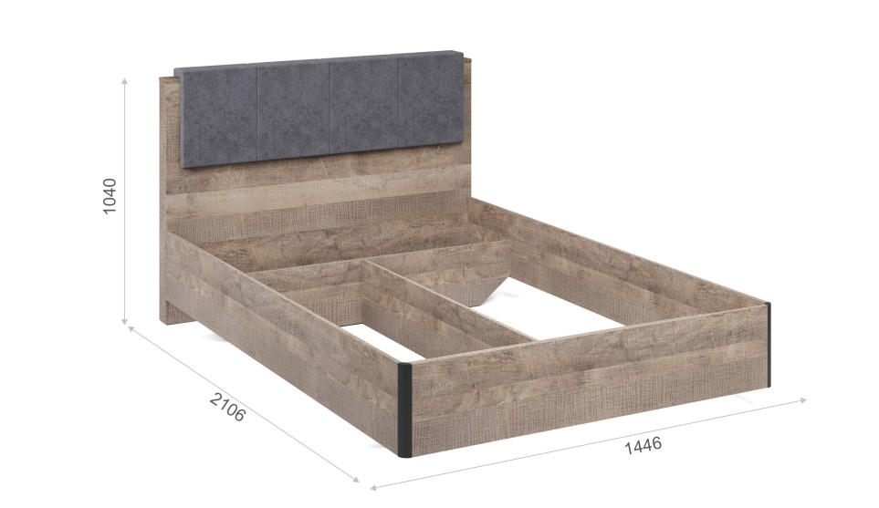 Кровать МИ 140 без ламелей "Стокгольм"