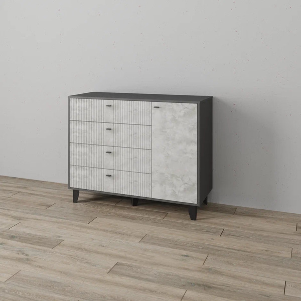 Комод Катрин - 13 Графит/Мальта