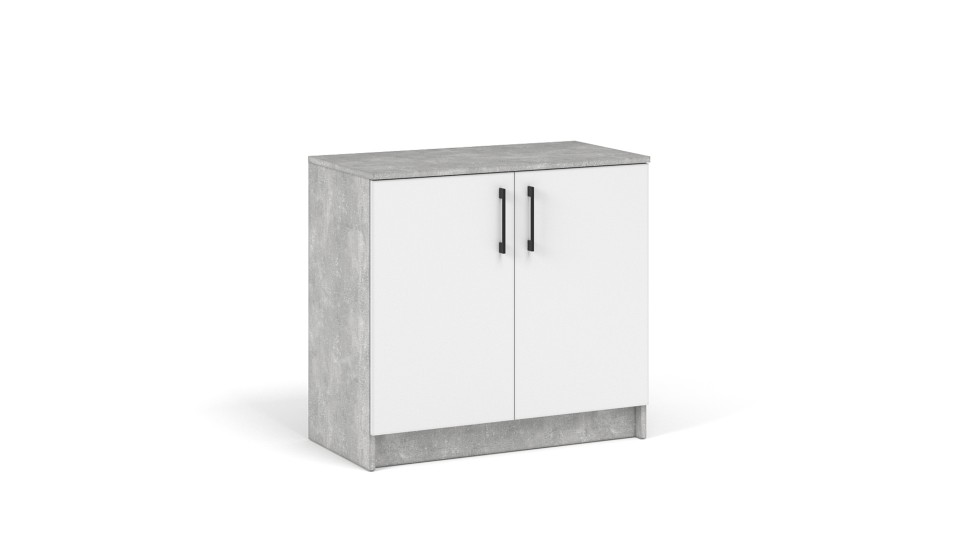 Комод 2 двери "Чикаго" Белый / Ателье светлый