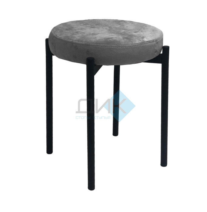 Табурет M DikLine, M14 серый, ножки черные