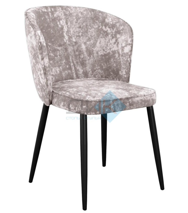 Стул DikLine 347 микровелюр M02 бежевый, ножки черные Стул DikLine 347 микровелюр M02 бежевый, ножки черные