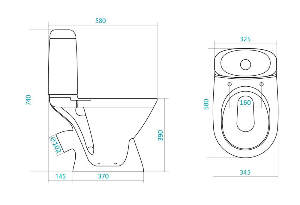 Унитаз-компакт SANTEK "РИМИНИ"