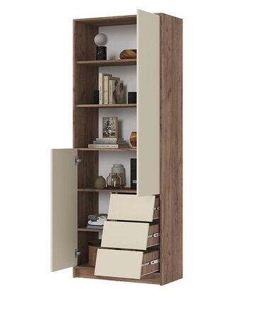 Стеллаж Рейн СТЛ 01 Кашемир/Дуб крафт табачный