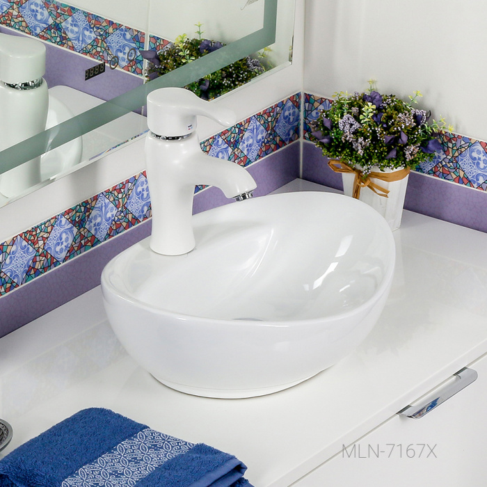 Раковина накладная MELANA MLN-7167X 410Х330Х145