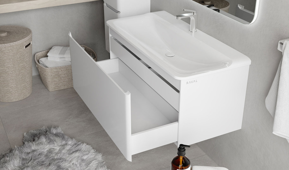 Тумба подвесная с раковиной Welto 100 Белая Тумба подвесная с раковиной Welto 100 Белая