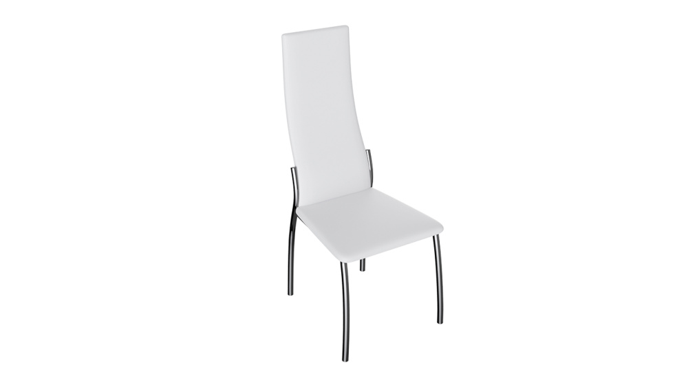 Стул "Кредо" Хром, к/з Белый 745а