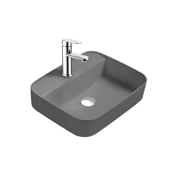 Раковина накладная Aquatek Вега 50 AQ5506-MG Серая матовая