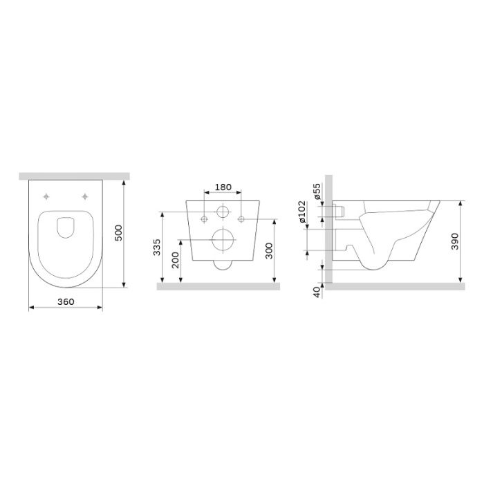 Унитаз подвесной AM.PM Sense C741701SC с сиденьем безободковый