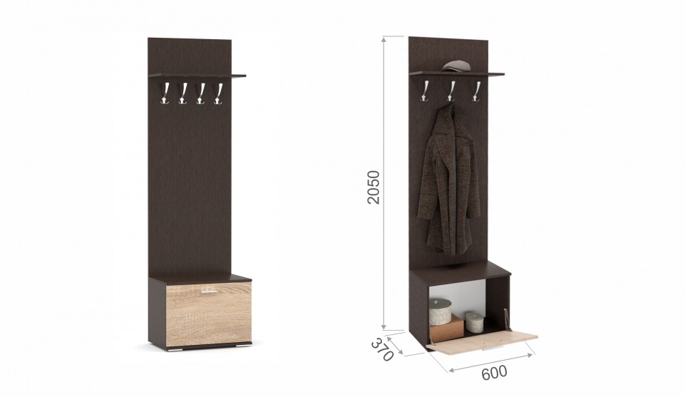 Вешалка и тумба "Виола" 