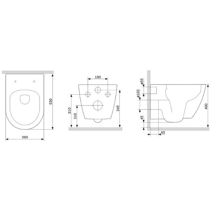 Унитаз подвесной Damixa Apollo DX22C1700SC с сиденьем Микролифт