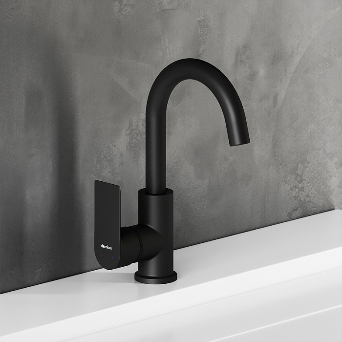 Смеситель для раковины Damixa Apollo 470220300 Черный матовый Смеситель для раковины Damixa Apollo 470220300 Черный матовый