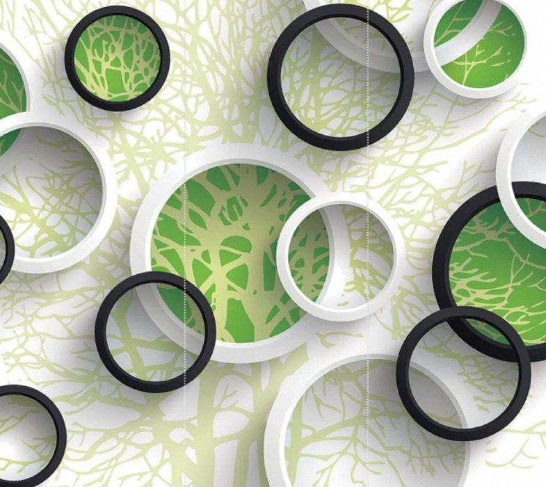 Фотообои Flizetto Matrix "Зелёная листва" 300*270 