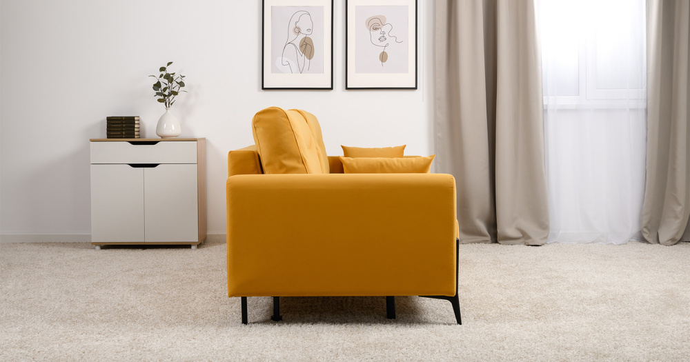 Диван "Барселона" ТД 671 Diagonal 540 (желтый)